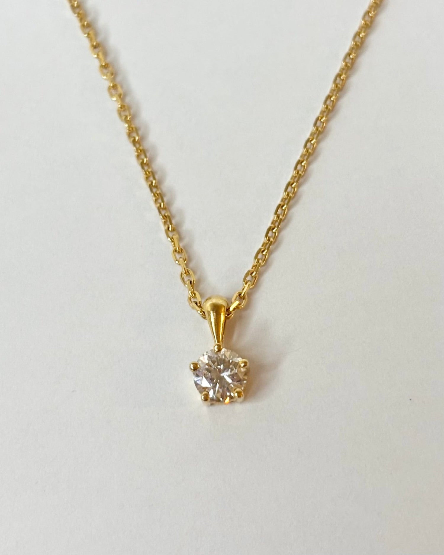 Collier Diamant Brillant 0.38 carat &quot;Inès&quot; - Elliade Paris