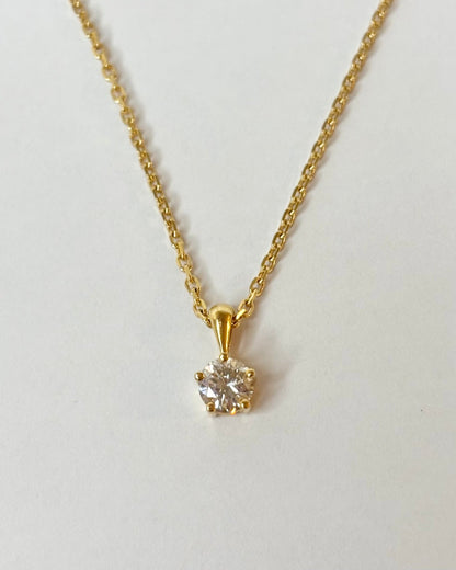 Collier Diamant Brillant 0.38 carat &quot;Inès&quot; - Elliade Paris