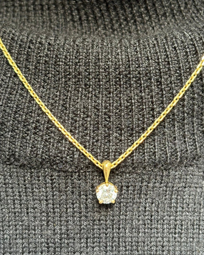 Collier Diamant Brillant 0.38 carat &quot;Inès&quot; - Elliade Paris