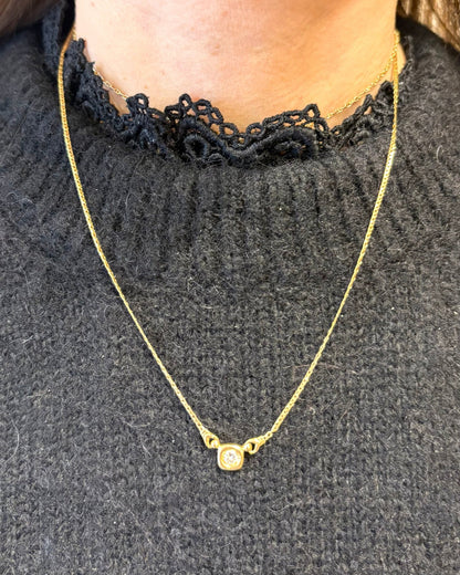 Collier Diamant &amp; Or 4.46g "Camille" - Elliade Paris