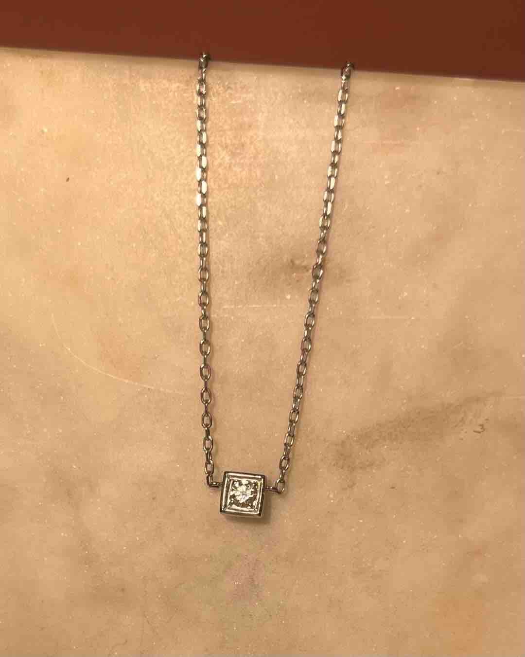 Collier Diamant Vintage &quot;Alicia&quot; - Elliade Paris