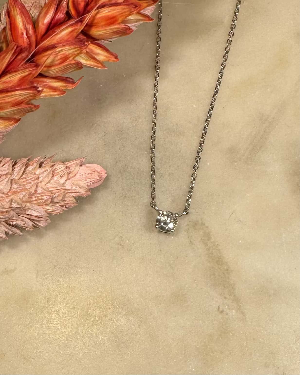 Collier Diamant Vintage &quot;Cymbeline&quot; - Elliade Paris