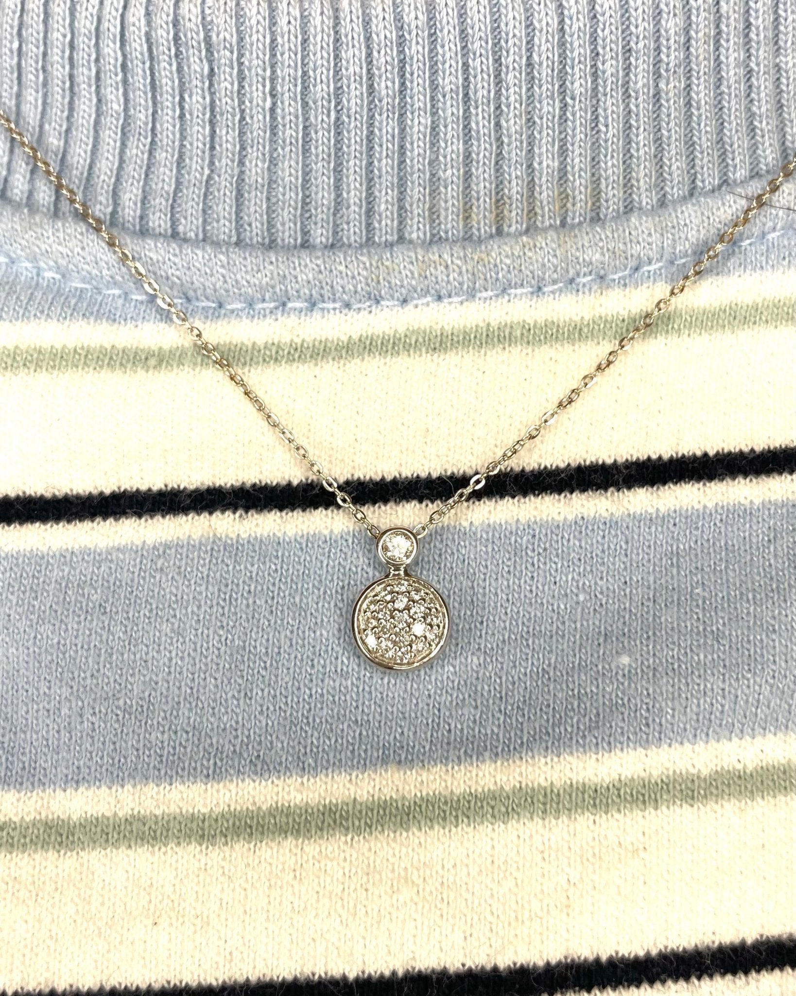 Collier Diamants &amp; Or Gris 2,32g "Uma" - Elliade Paris