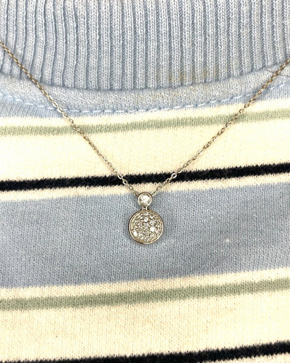 Collier Diamants &amp; Or Gris 2,32g "Uma" - Elliade Paris