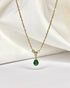 Collier Émeraude 0.44 carat & 3 Diamants "Valérie" - Elliade Paris