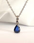 Collier Or 3,61g, Saphir 0.84 carat & Diamants "Marlene" - Elliade Paris