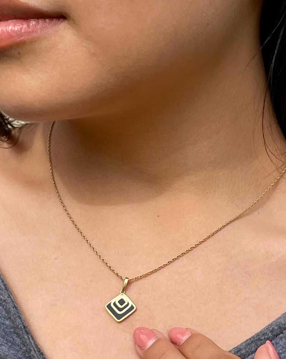 Pendentif Ebène et Or "Oden" - Elliade Paris