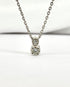 Collier Or Gris 18 carats & Diamants 0.07 carat "Emy" - Elliade Paris
