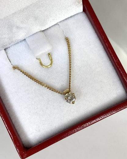 Collier Or Rose Diamant 0.25 carat "Megane" - Elliade Paris