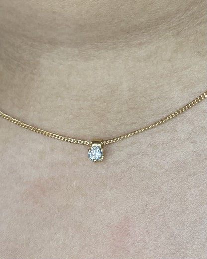 Collier Or Rose Diamant 0.25 carat "Megane" - Elliade Paris