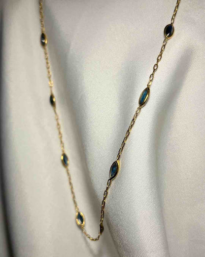 Collier Or &amp; Saphirs Vintage "Anaïs" - Elliade Paris