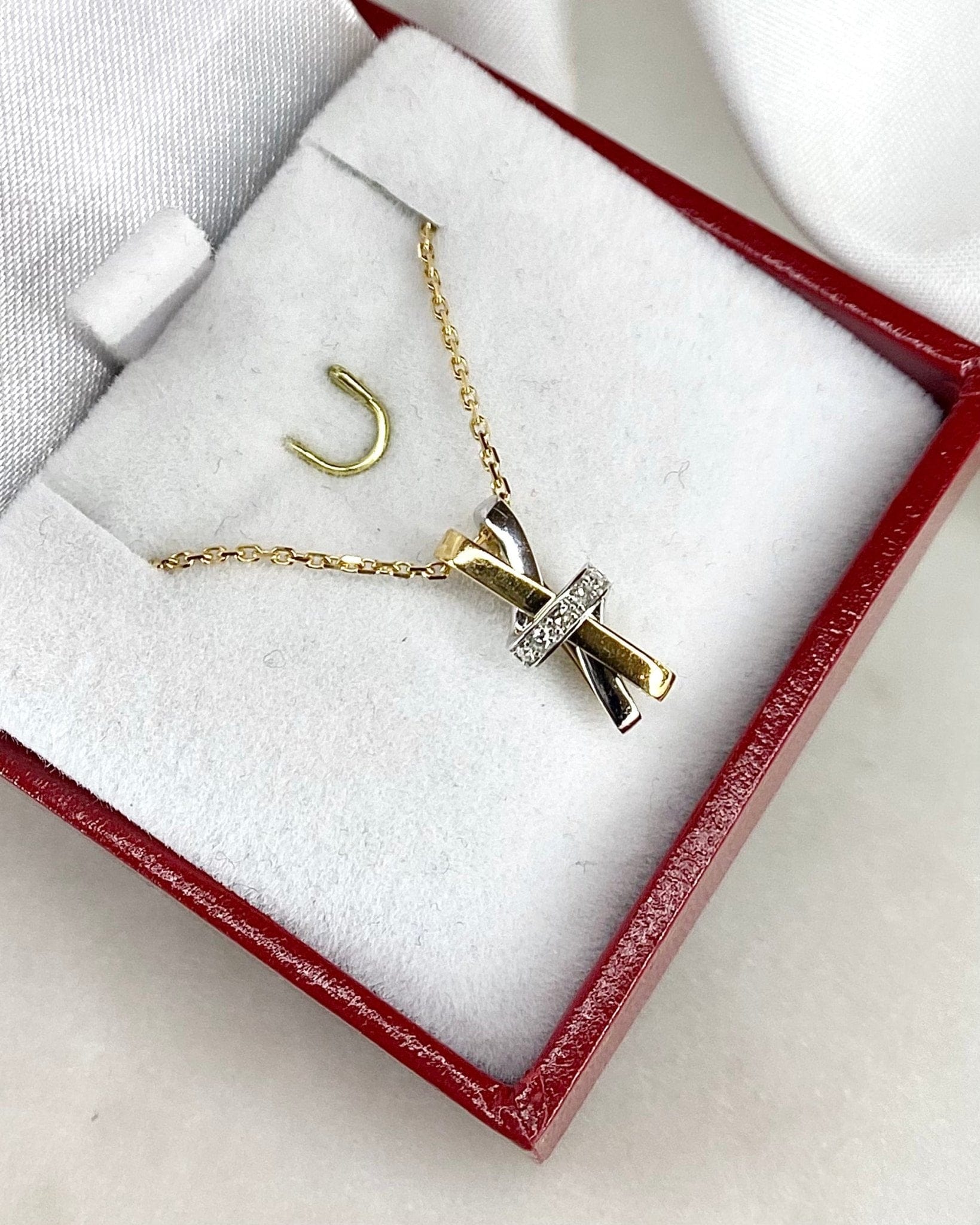 Collier Pendentif Diamants &amp; Or 18 carats "Éden" - Elliade Paris