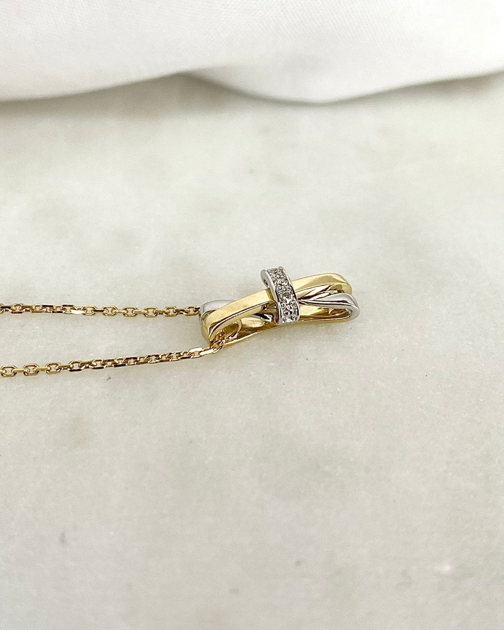 Collier Pendentif Diamants &amp; Or 18 carats "Éden" - Elliade Paris