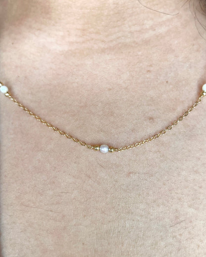 Collier Perles &amp; Or Jaune 18 carats 2.18g "Mariella" - Elliade Paris