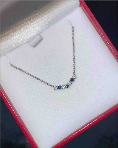 Collier Rivière Saphirs &amp; Diamants &quot;Lizzie&quot; - Elliade Paris