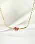 Collier Rubis 0.30 carat & Diamant & Or 3g "Rosalina" - Elliade Paris