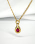 Collier Rubis 0.35 carat, Diamant & 3.87g Or "Serena" - Elliade Paris