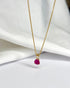 Collier Rubis poire 0.50 carat & Diamant "Margaux" - Elliade Paris