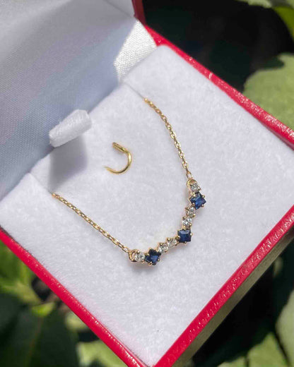 Collier Rivière Saphirs &amp; Diamants &quot;Tatiana&quot;