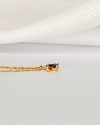 Collier Saphir &amp; Diamants "Ernest" - Elliade Paris