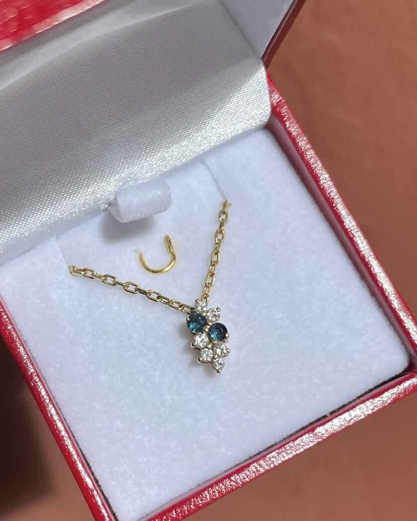 Collier Saphirs &amp; Diamants "Isolde" - Elliade Paris