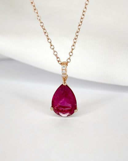 Collier Tourmaline 1.10 carat, Diamants &amp; Or 7,65g "Lucille" - Elliade Paris