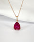 Collier Tourmaline 1.10 carat, Diamants & Or 7,65g "Lucille" - Elliade Paris