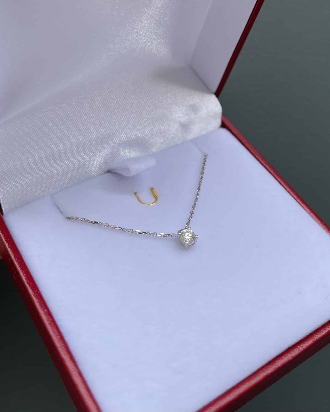 Collier Vintage Diamant 0.18 carat &quot;Lilianne&quot; - Elliade Paris
