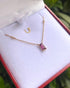 Collier vintage Grenat 0.40 carat & diamants "Myrtille" - Elliade Paris