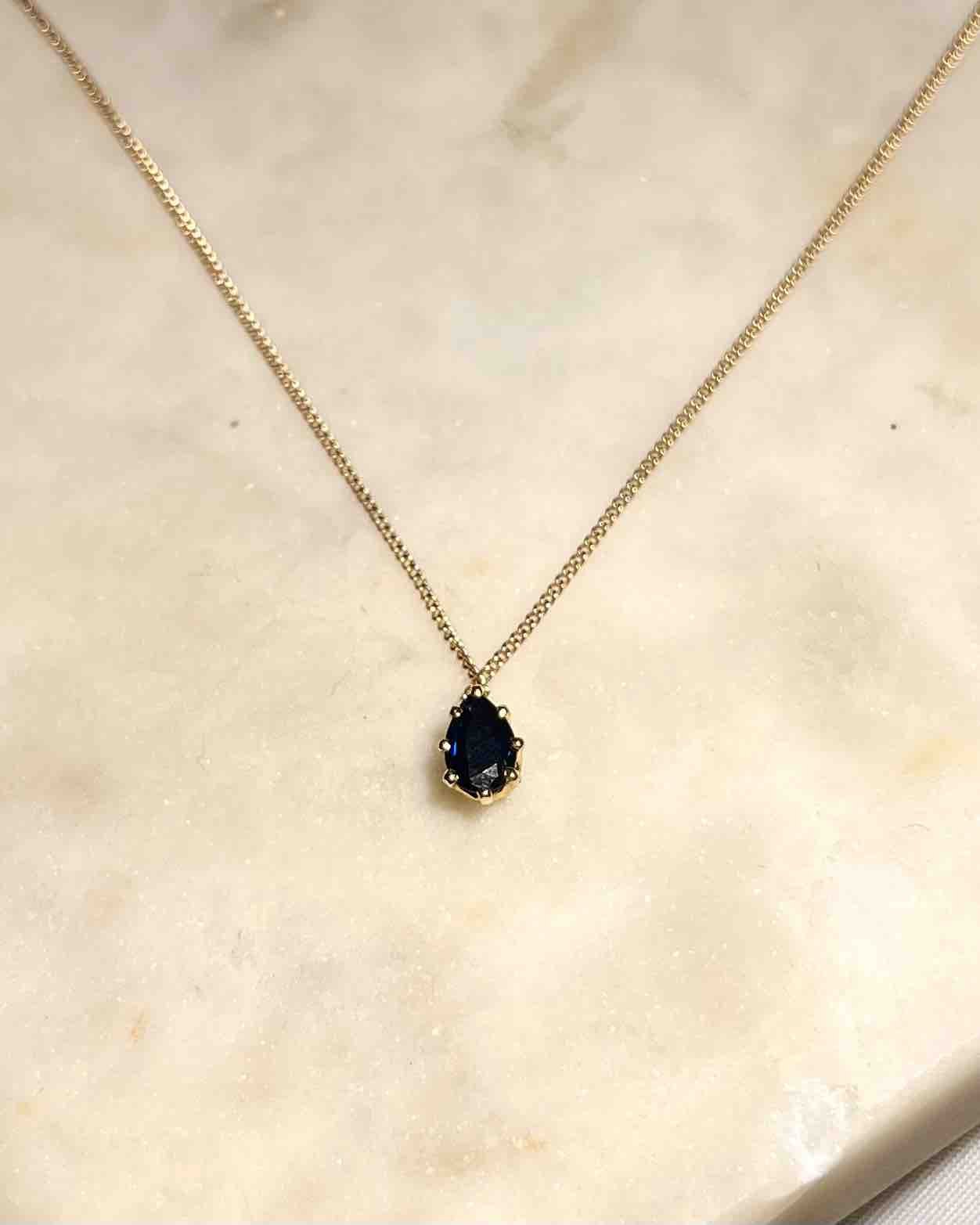 Collier vintage saphir &quot;Cadia&quot; - Elliade Paris