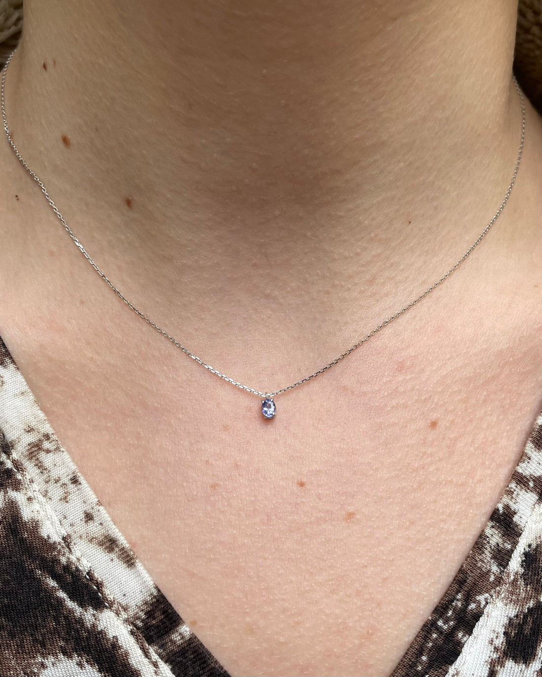 Vintage Tanzanite Necklace 0.30 carat “Ezia”