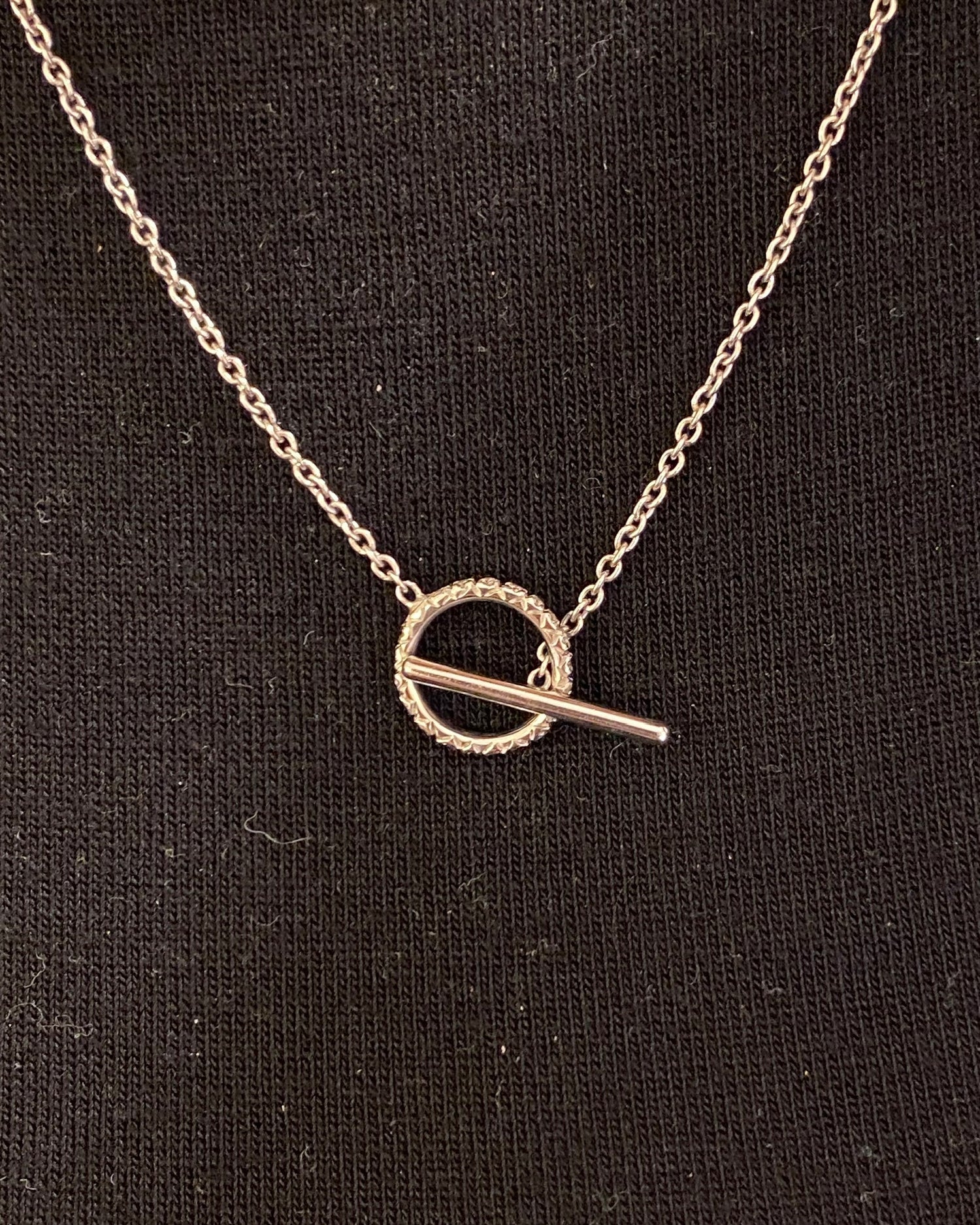 Collier 20 Diamants &amp; Or Gris 4.81 g &quot;Evola&quot;