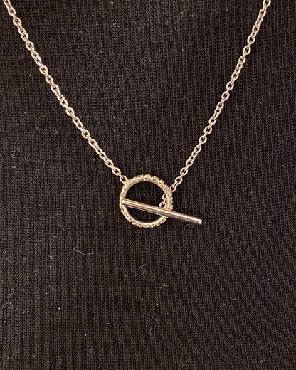 Collier 20 Diamants &amp; Or Gris 4.81 g &quot;Evola&quot;