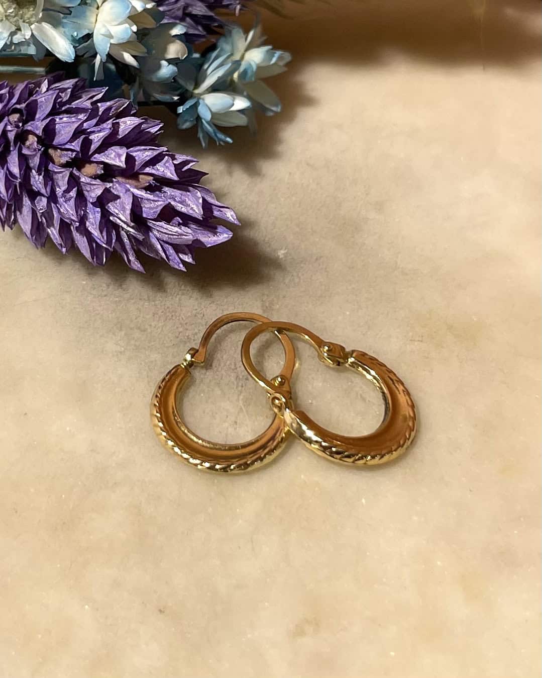Créoles vintage Or 18 carats &quot;Barbara&quot;