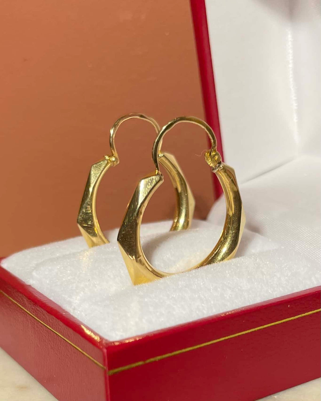 Vintage 18 Carat Gold "Sadie" Hoop Earrings