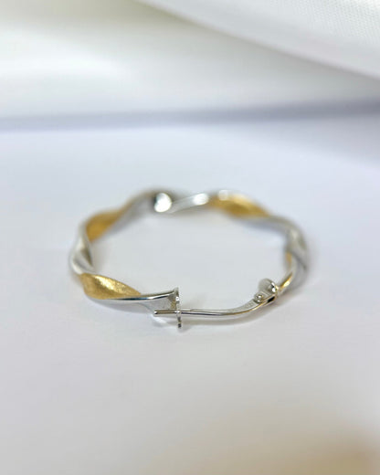 Créoles Deux Ors 18 carats "Paulette" - Elliade Paris