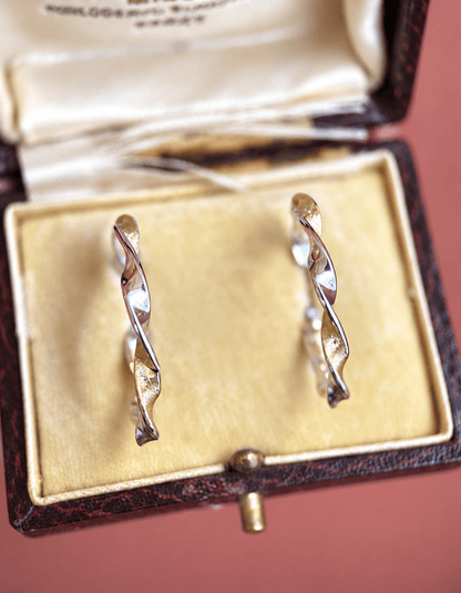 Créoles Deux Ors 18 carats "Paulette" - Elliade Paris