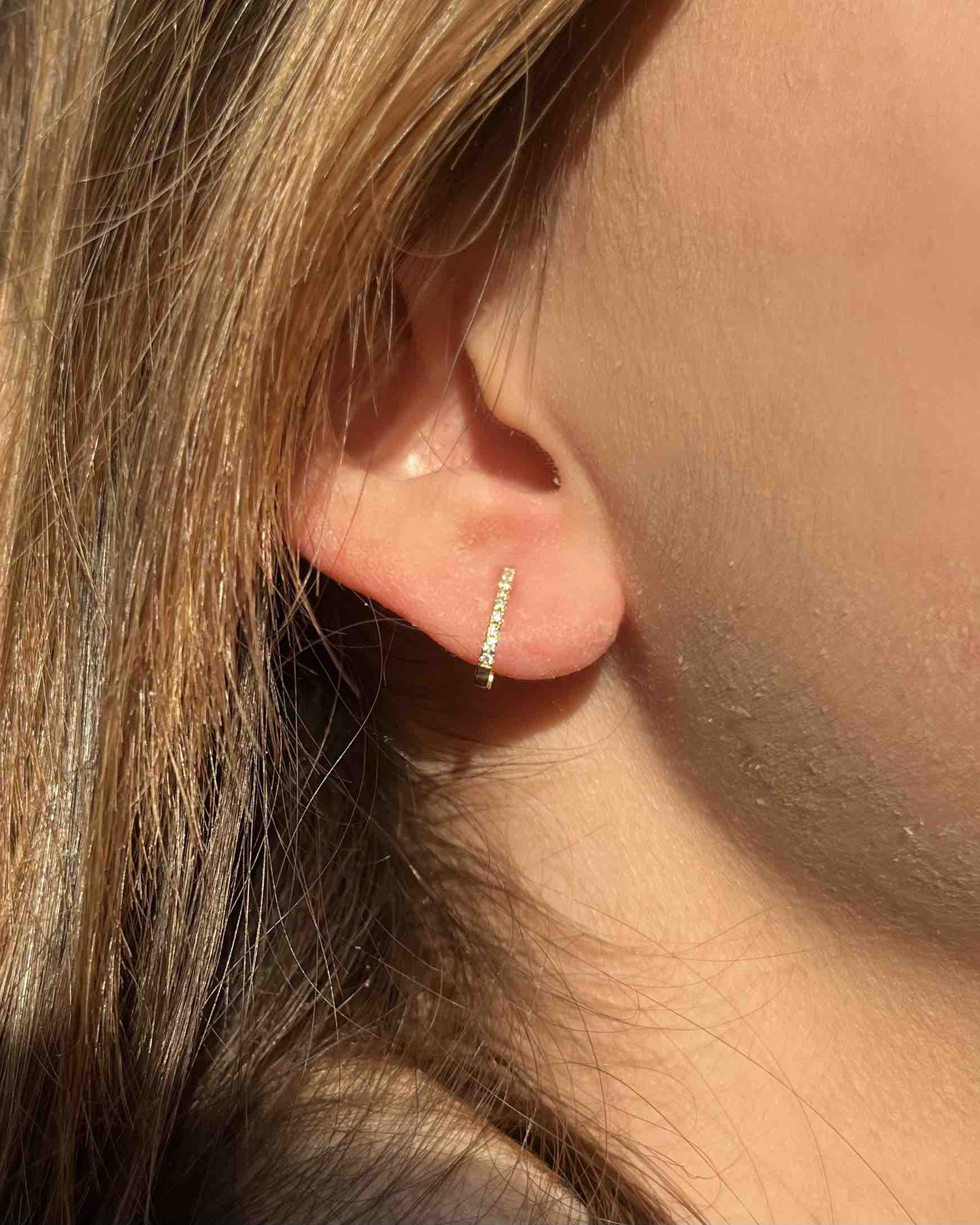 &quot;Imahé&quot; Diamond River Creole Earrings