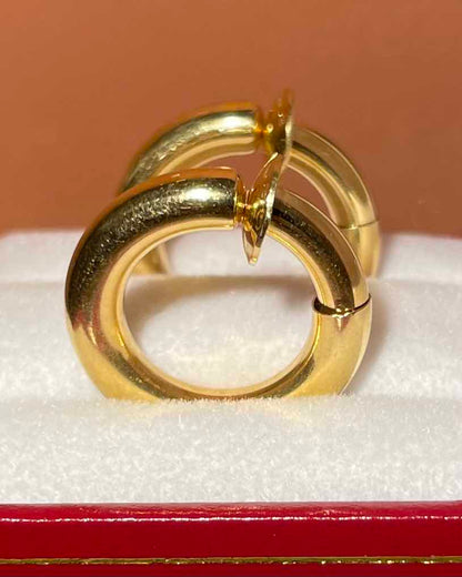 Vintage Gold Hoop Earrings "Martine"