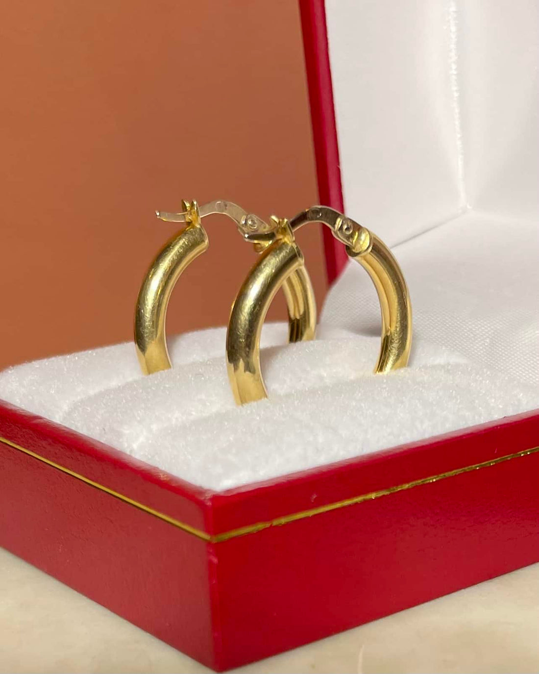 Vintage 18 Carat Gold "Odina" Hoop Earrings