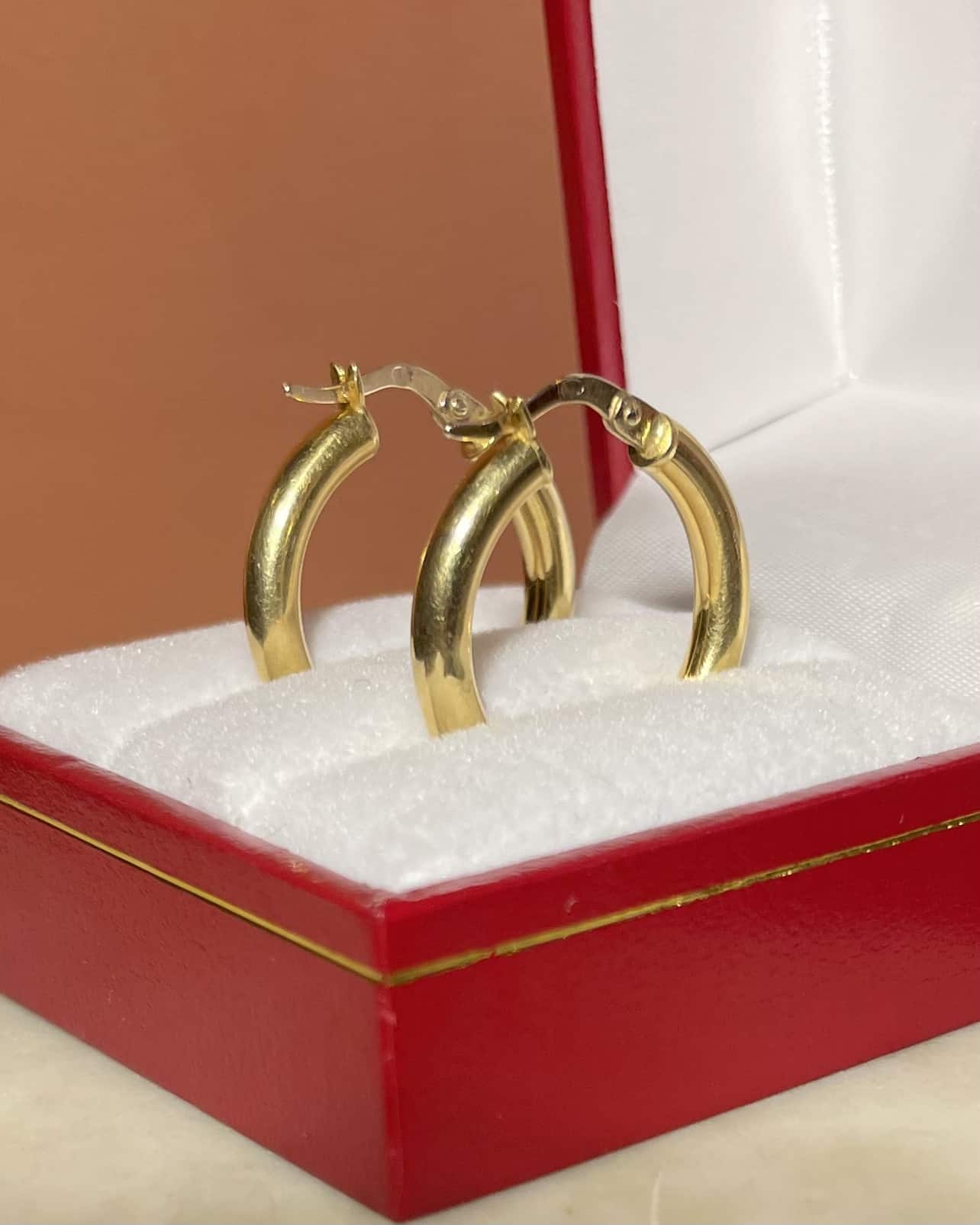 Vintage 18 Carat Gold "Odina" Hoop Earrings