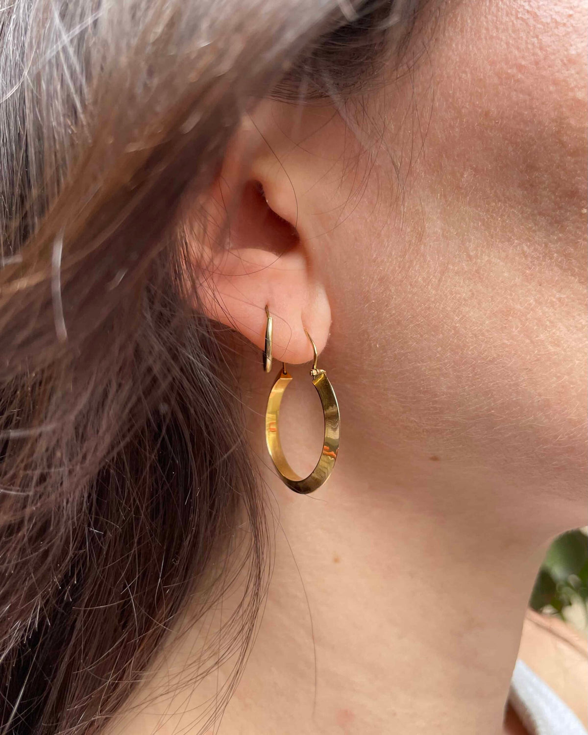 Vintage 18-carat gold "Joline" hoop earrings