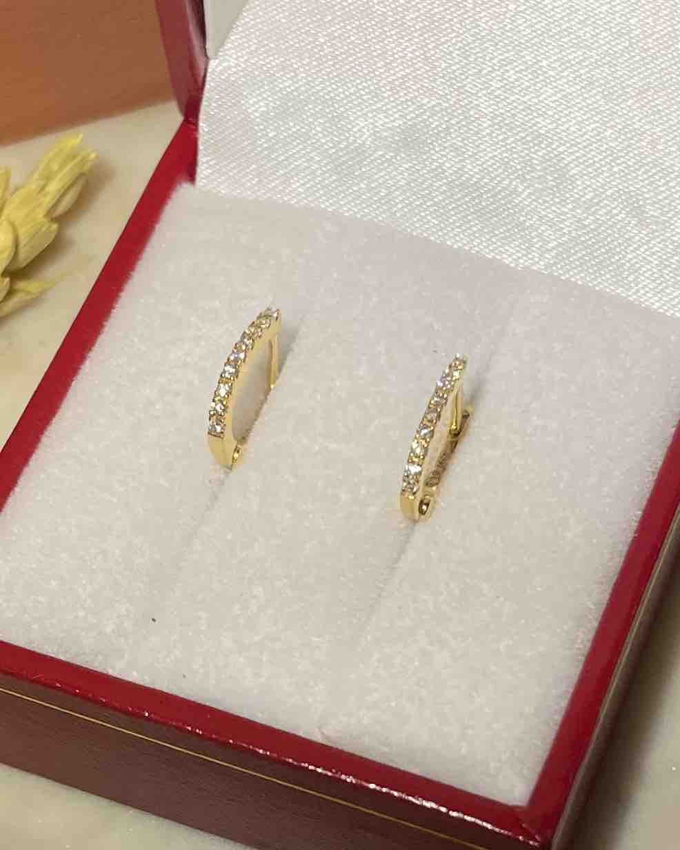 &quot;Imahé&quot; Diamond River Creole Earrings