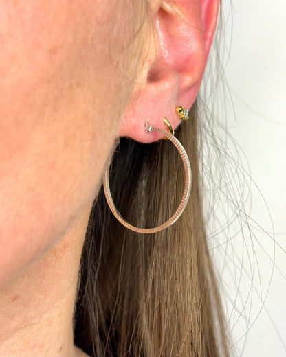 Créoles Or Gris "Léa" - Elliade Paris