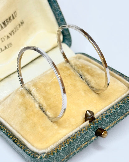 Créoles Or Gris "Léa" - Elliade Paris