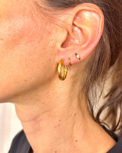 Créoles Or Jaune 18 carats "Déborah" - Elliade Paris