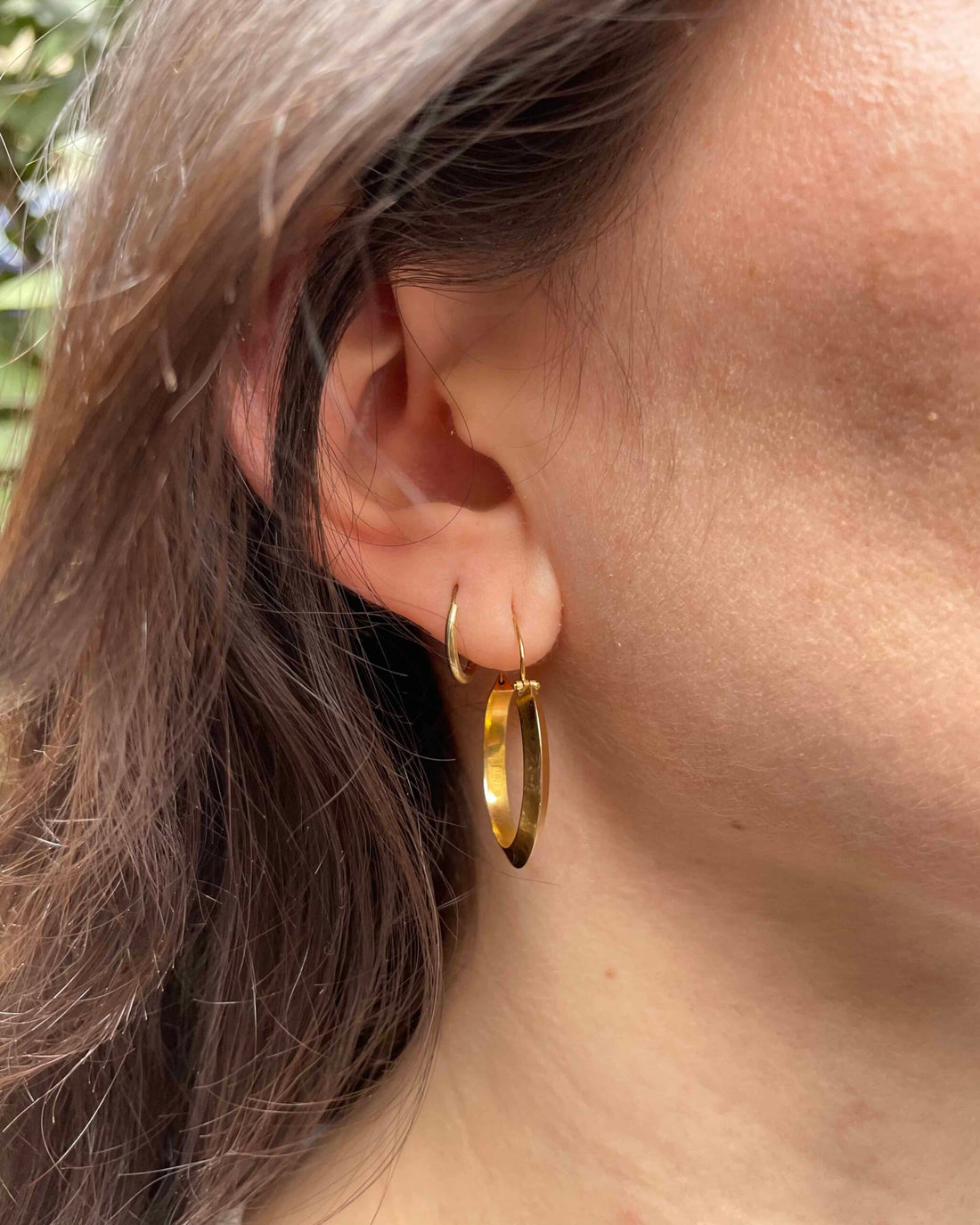 Vintage 18-carat gold "Joline" hoop earrings