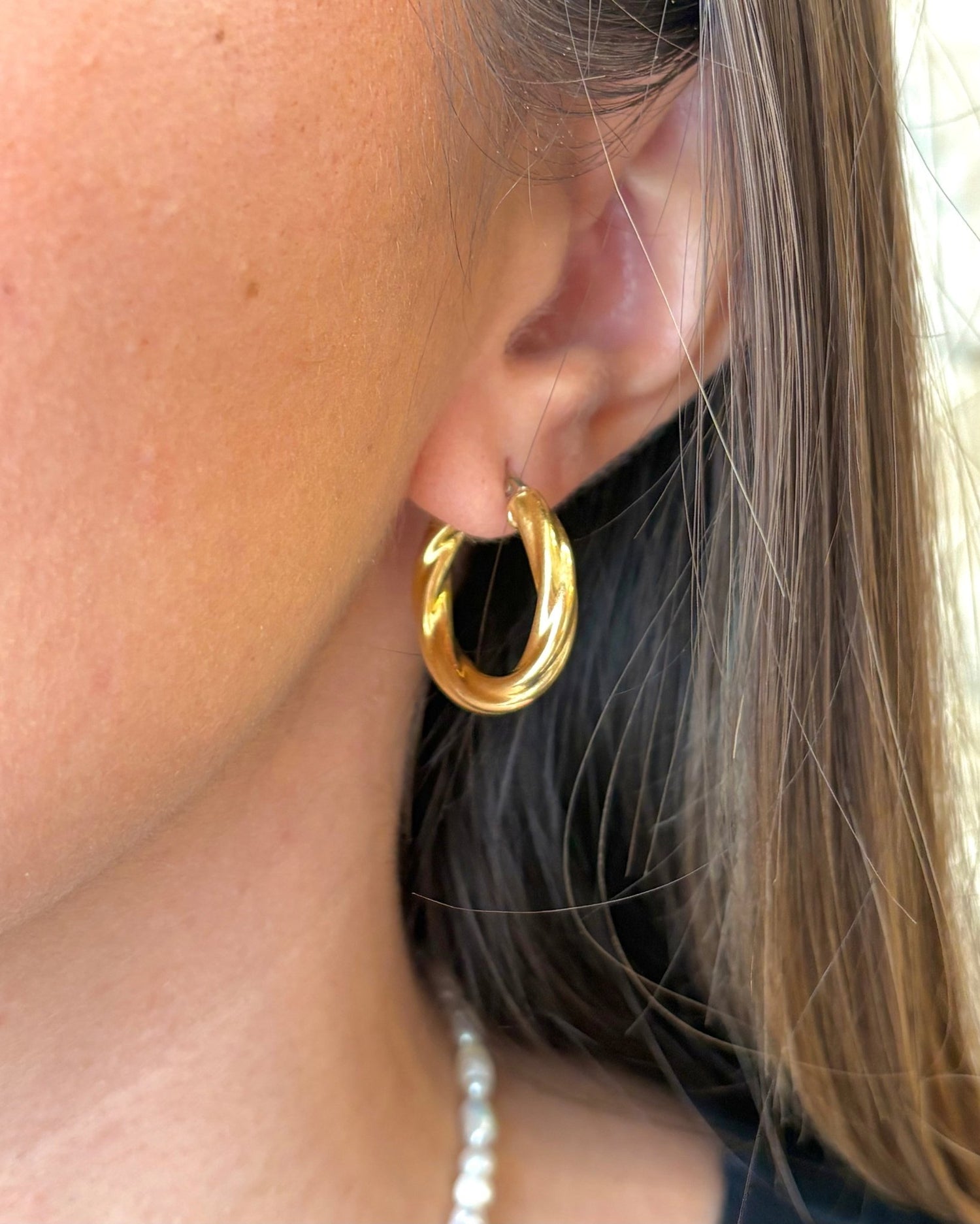 Créoles Or Jaune 18 carats "Floriane" - Elliade Paris