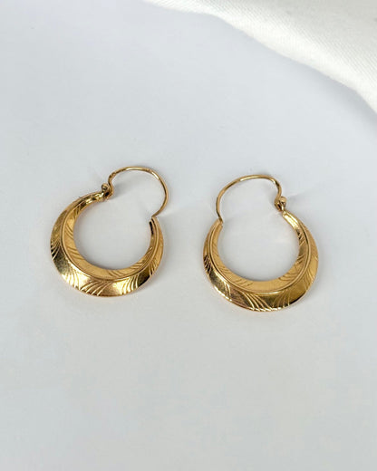 Créoles Or Jaune 18 carats "Leen" - Elliade Paris