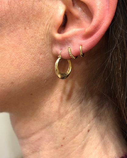 Créoles Or Jaune 18 carats "Leen" - Elliade Paris